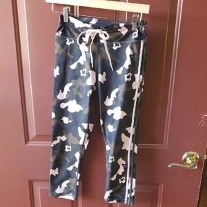 The Upside Green and Black Leggings with Camouflage Pattern